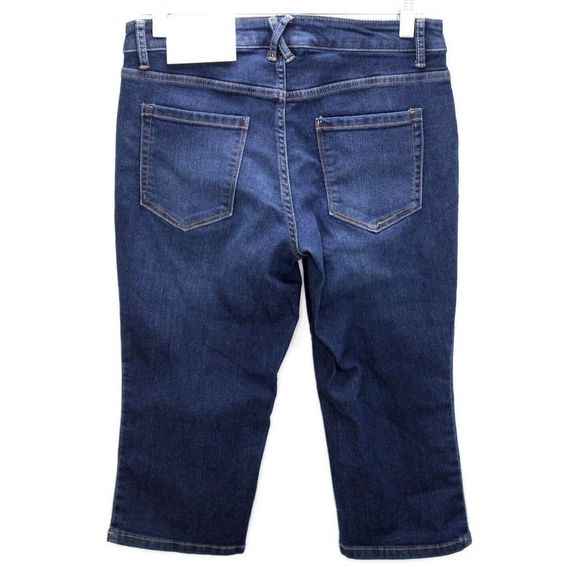 Christopher Banks Shaped Fit Mid Rise Crop Capri Jeans Size 4P Inseam 18" NWT - Picture 2 of 12